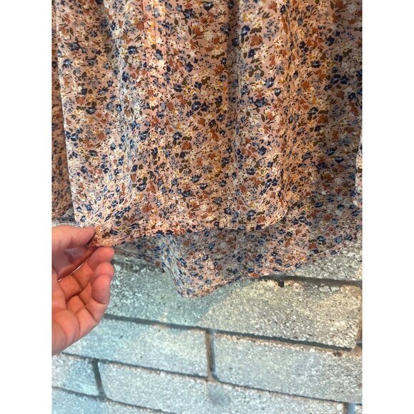 Monday Fun Floral Print Blouse M Short-Sleeve Lightweight For Women - Picture 5 of 7